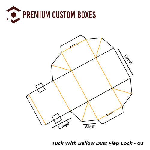 Custom Tuck with Bellow Dust Flap Lock | Premium Custom Boxes