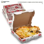 Custom White Corrugated Pizza Boxes