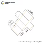 Custom Box with Hanging and Locking Tabs