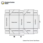 Custom Four Corner Cake Boxes