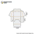 Custom Self Locked Counter Display Tray