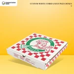 Custom White Corrugated Pizza Boxes