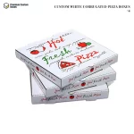 Custom White Corrugated Pizza Boxes