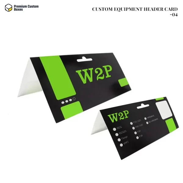 personlized printed Equipment Header Card