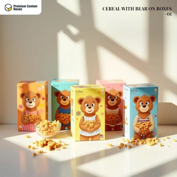 cereal with bear on boxes 01