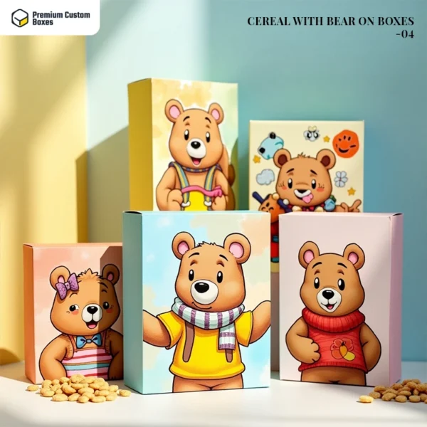 cereal with bear on boxes with logo 04