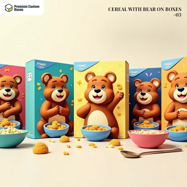 printed cereal with bear on boxes 03