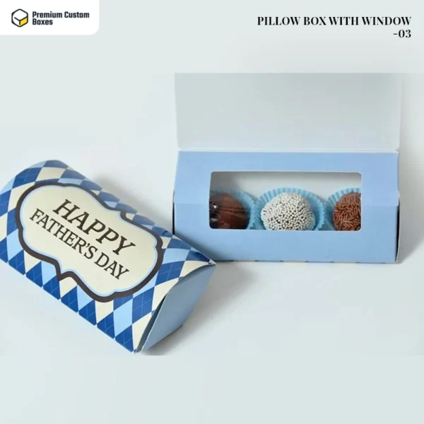 Pillow Box With Window with logo 03