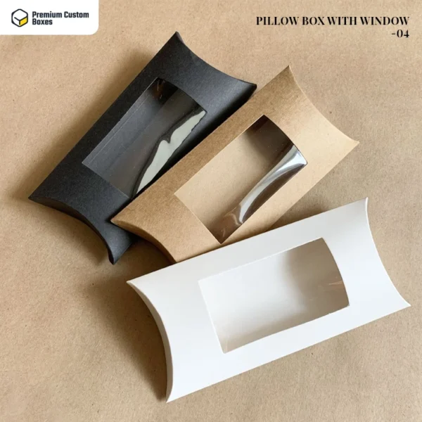 Printed Pillow Box With Window 04