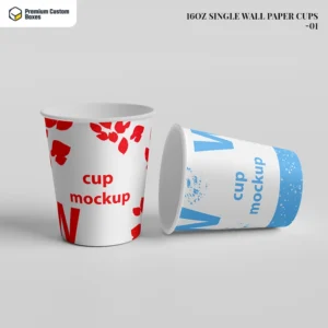 Custom 16oz Single Wall Paper Cups