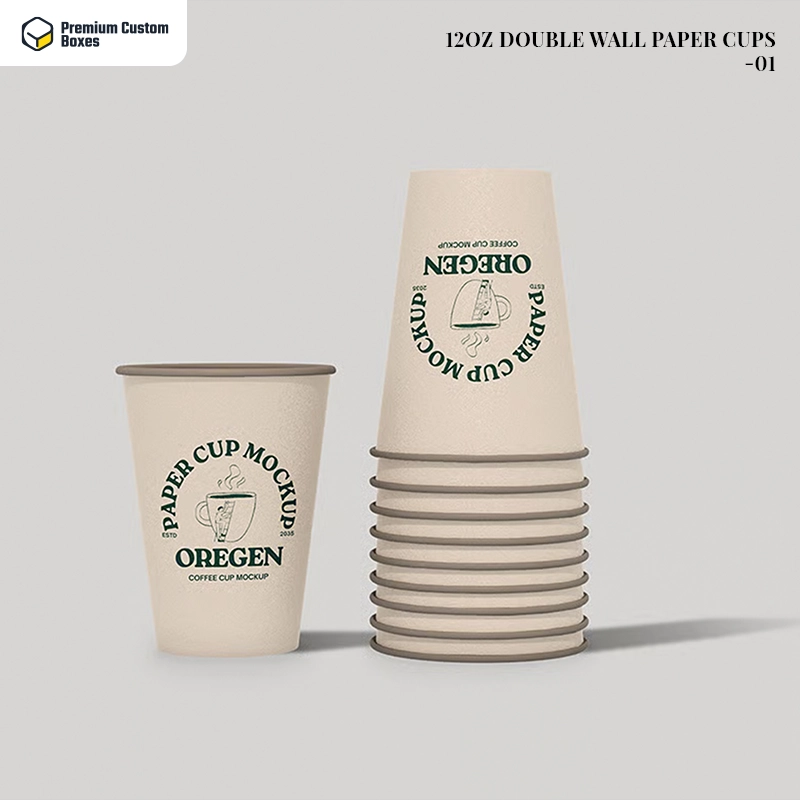 Custom 12oz Double Wall Paper Cups