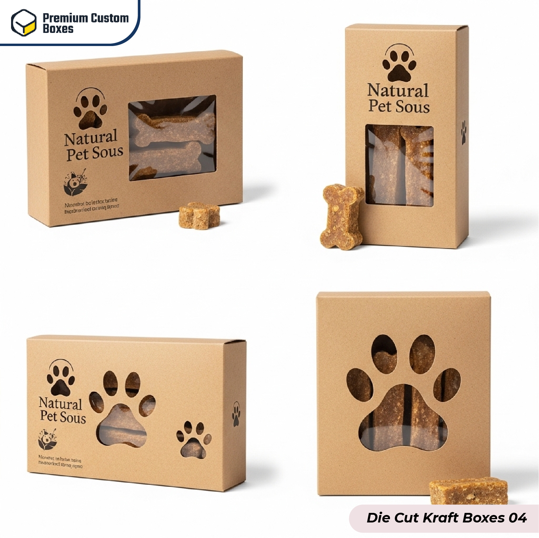 Custom Die Cut Kraft Boxes