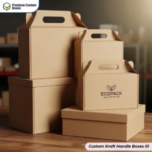 Custom Kraft Handle Boxes Wholesale