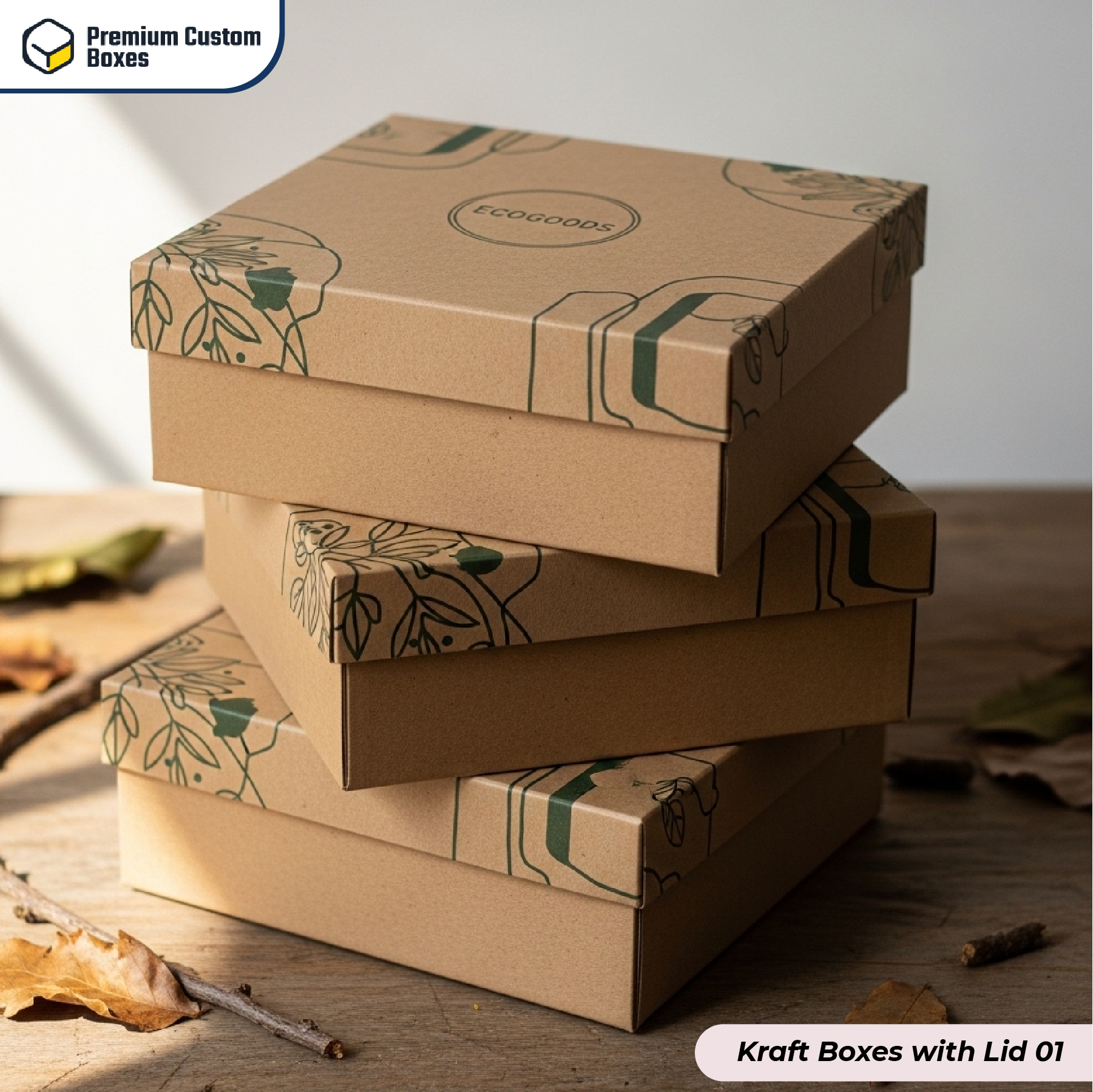 Custom Kraft Boxes With Lid