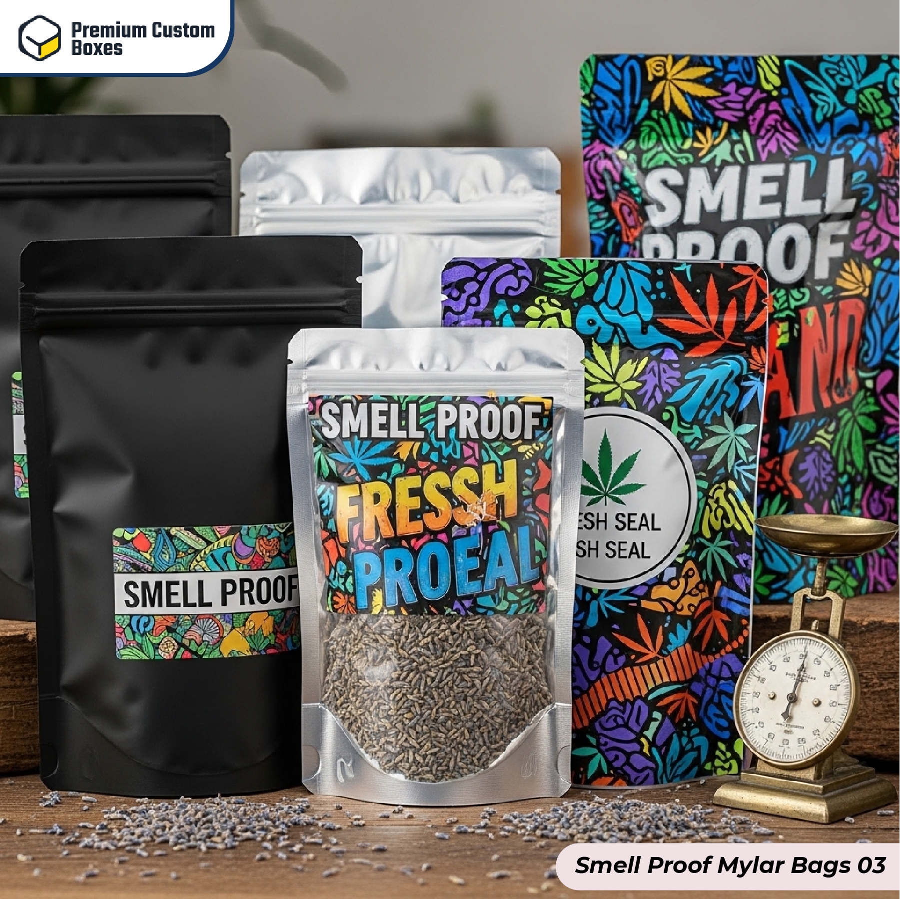 Custom Smell Proof Mylar Bags