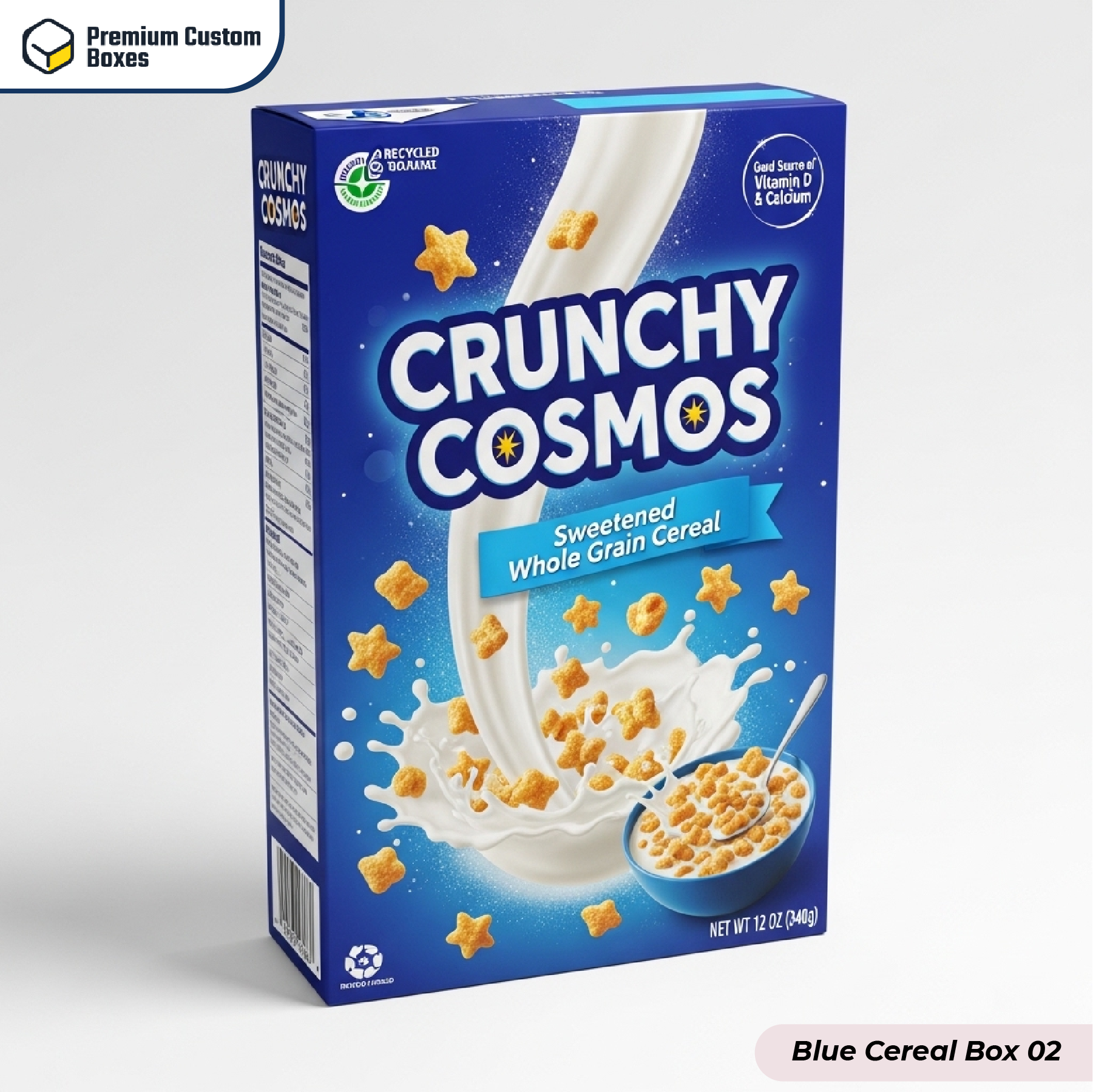 Custom Blue Cereal Boxes
