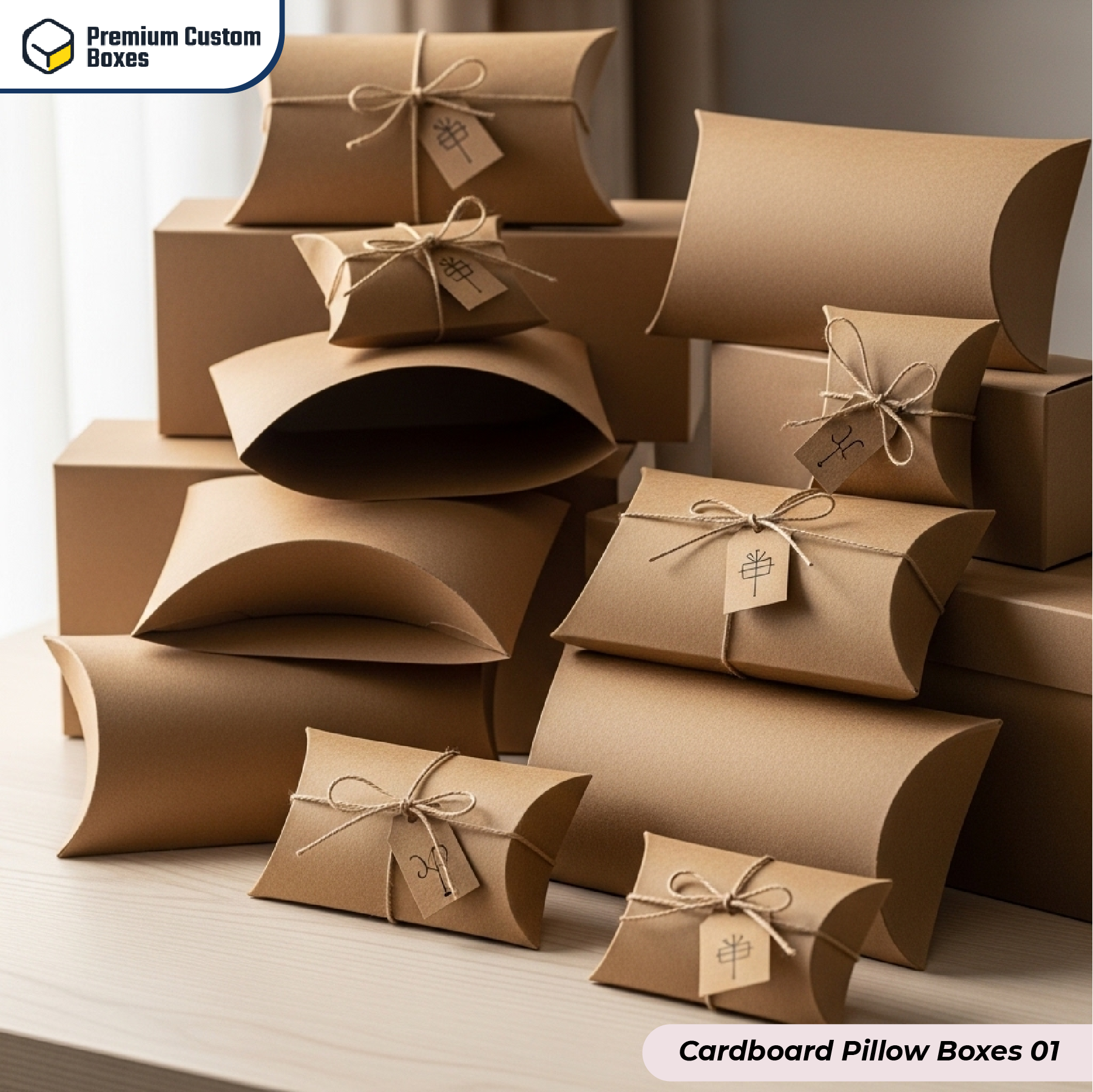 Custom Cardboard Pillow Boxes