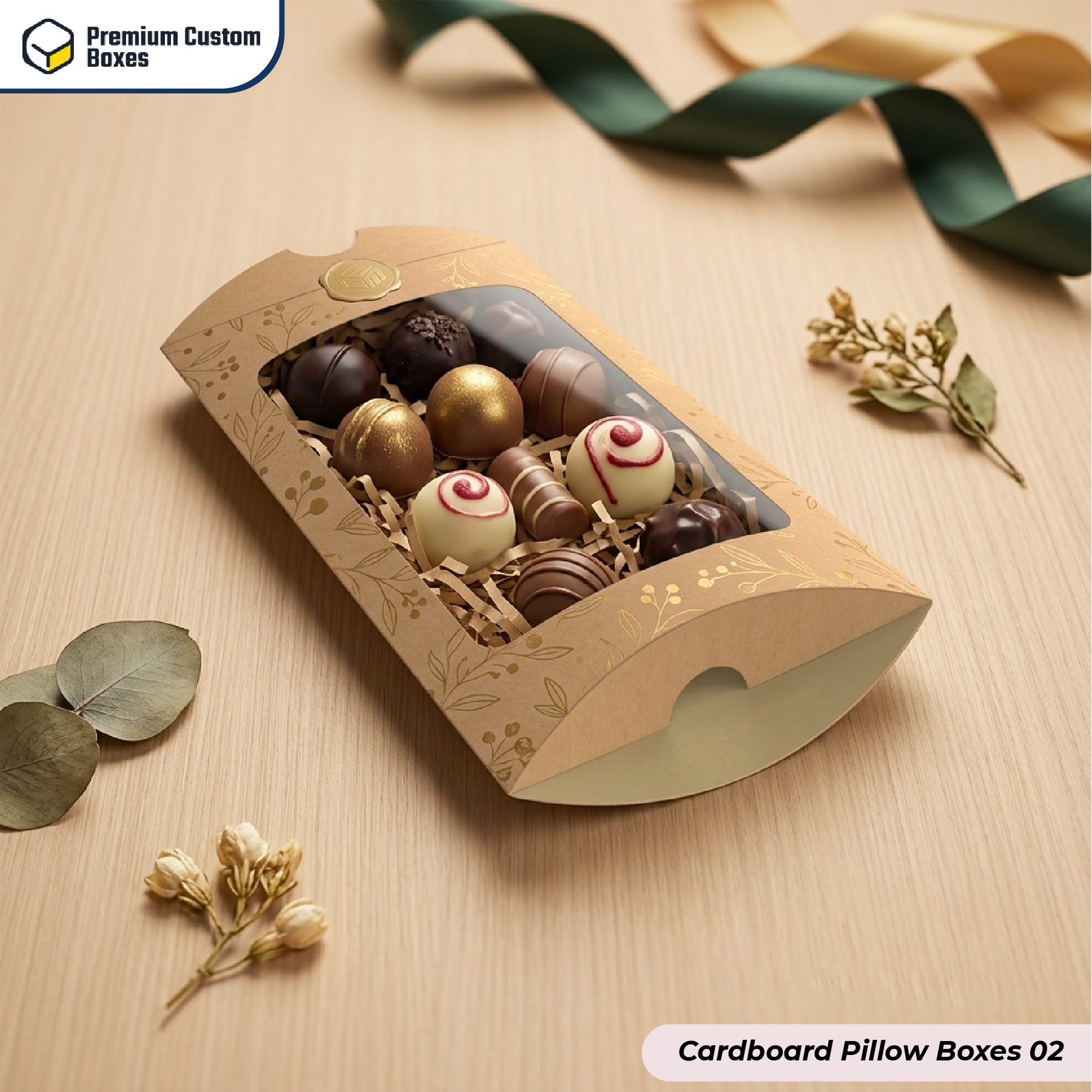 Custom Cardboard Pillow Boxes