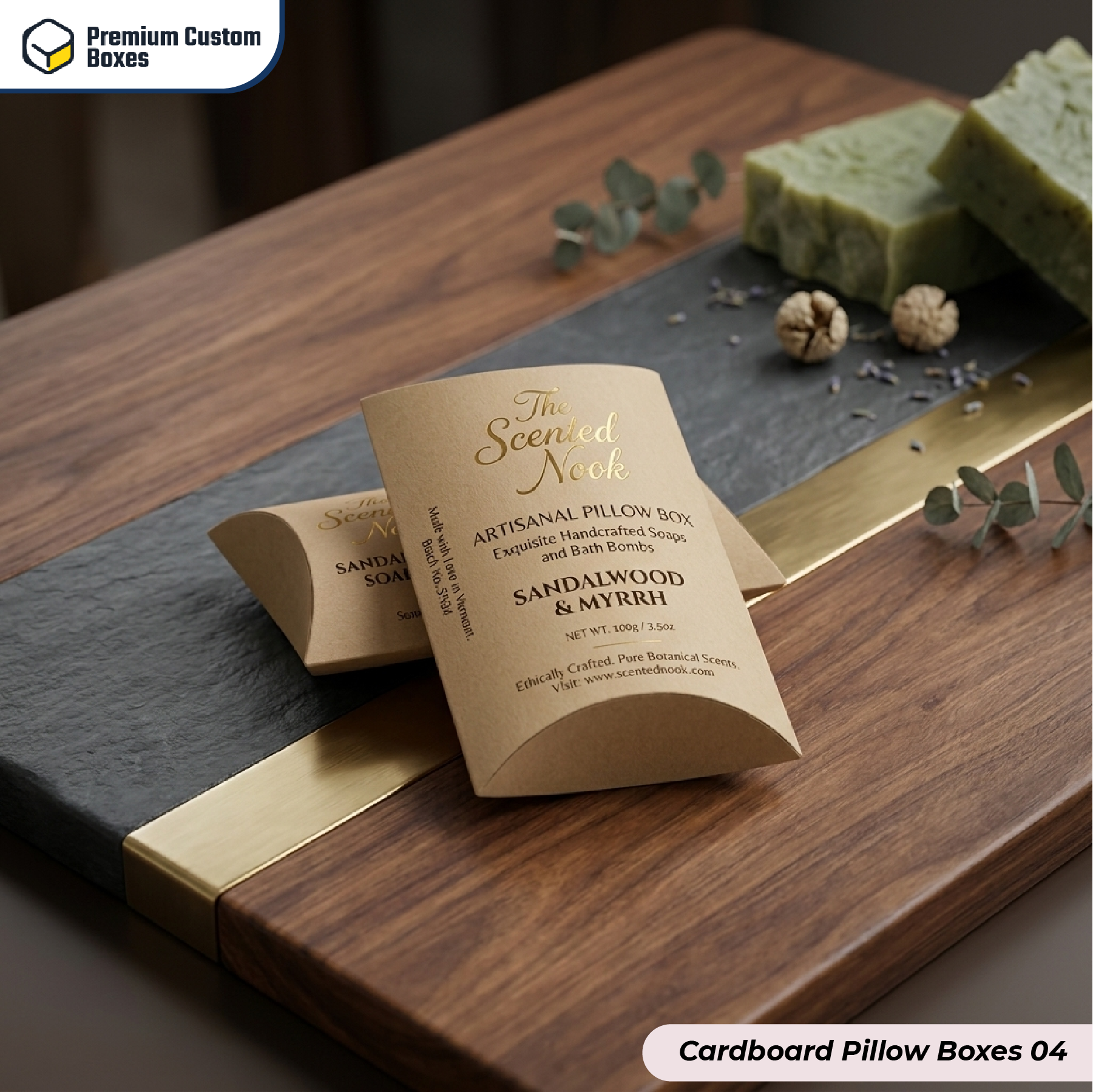 Custom Cardboard Pillow Boxes