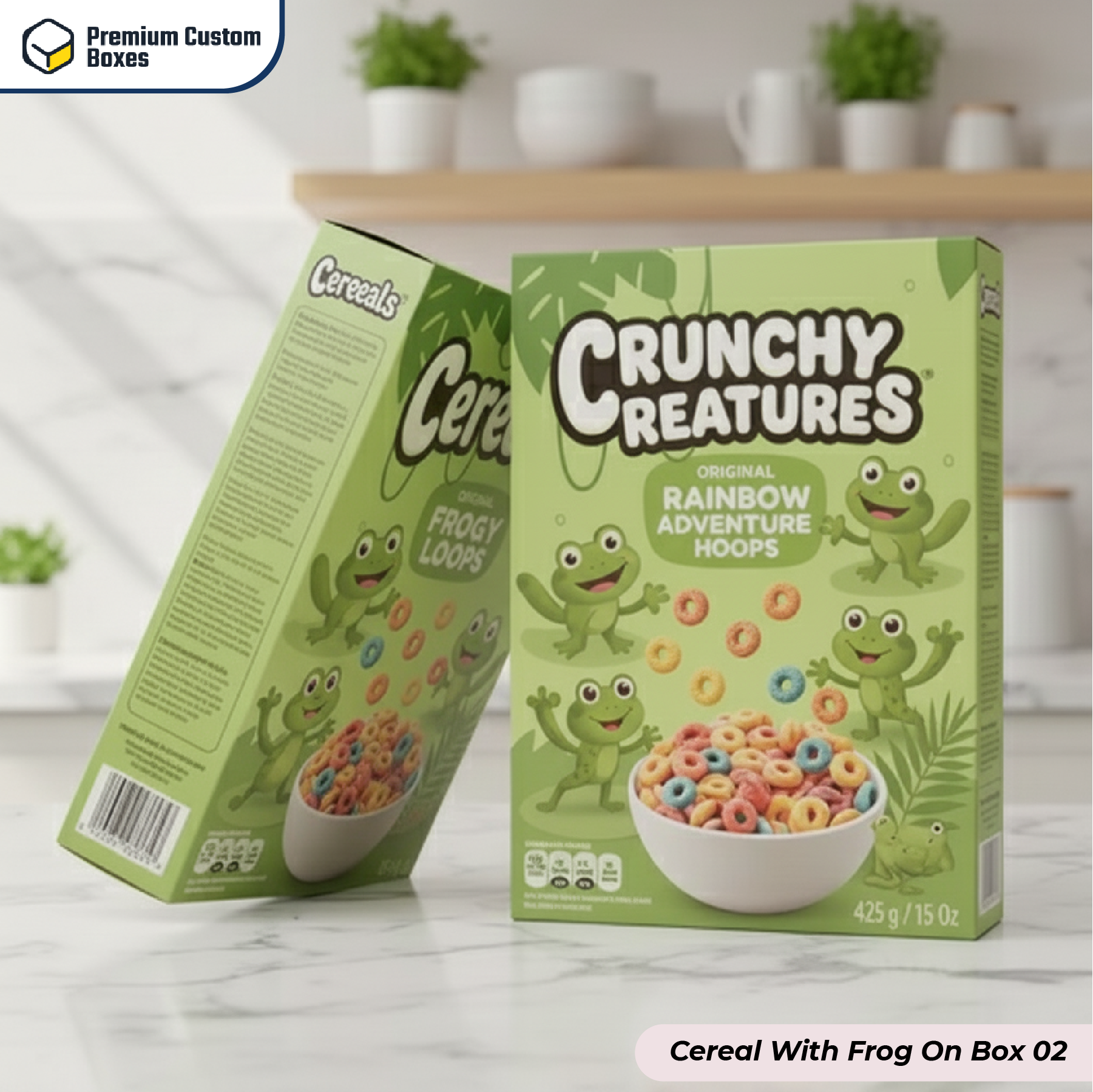 Custom Cereal With Frog On Box