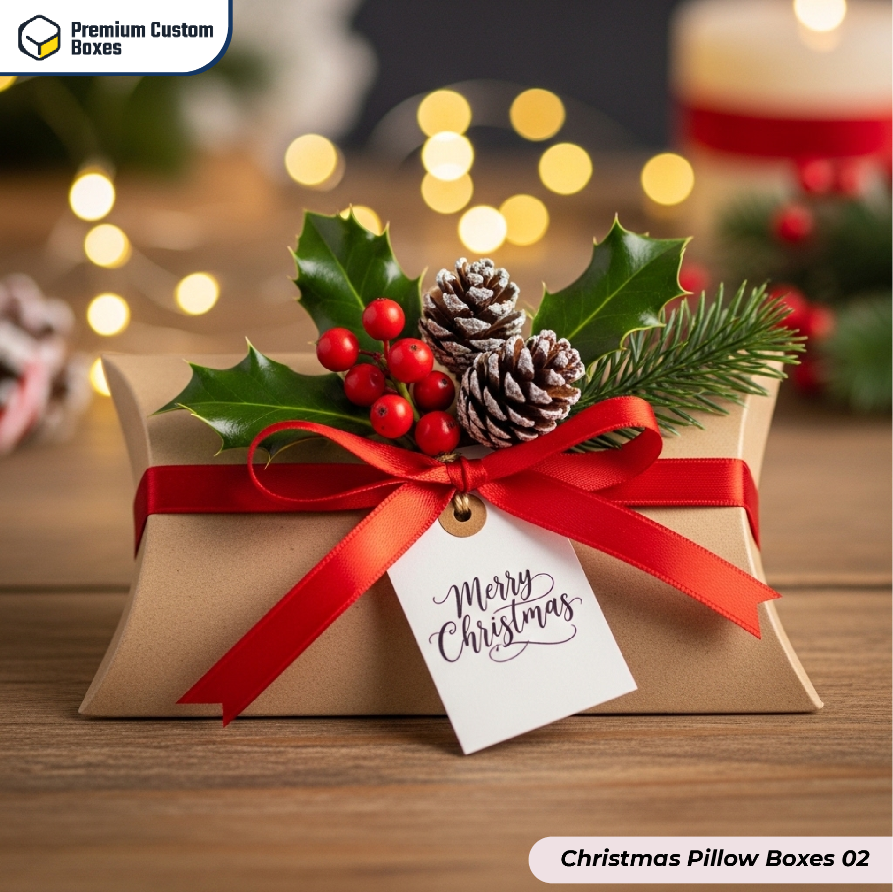 Custom Christmas Pillow Boxes