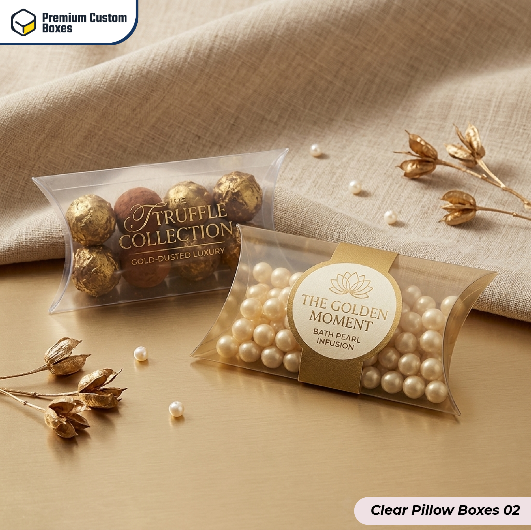 Custom Clear Pillow Boxes