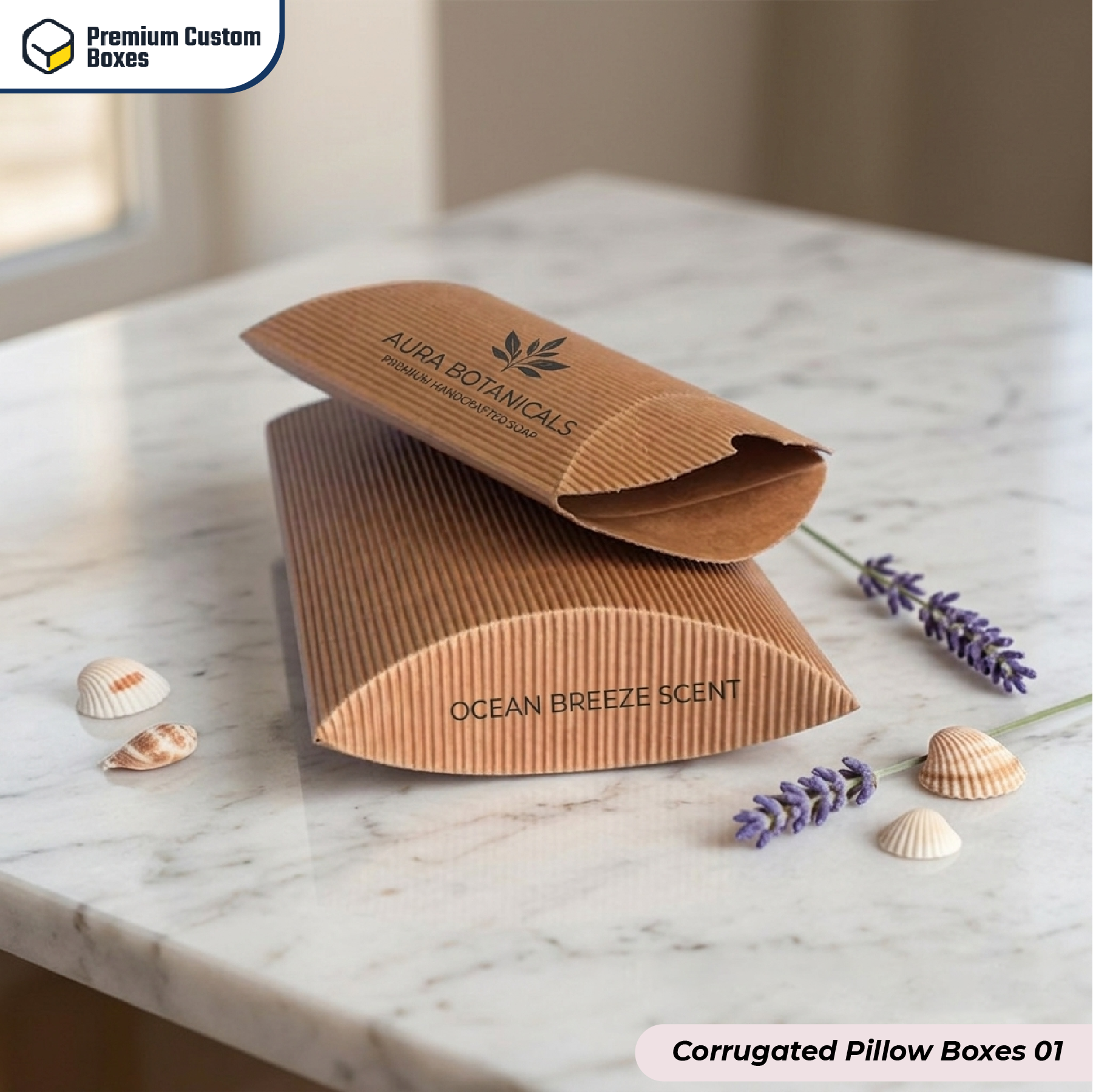 Custom Corrugated Pillow Boxes