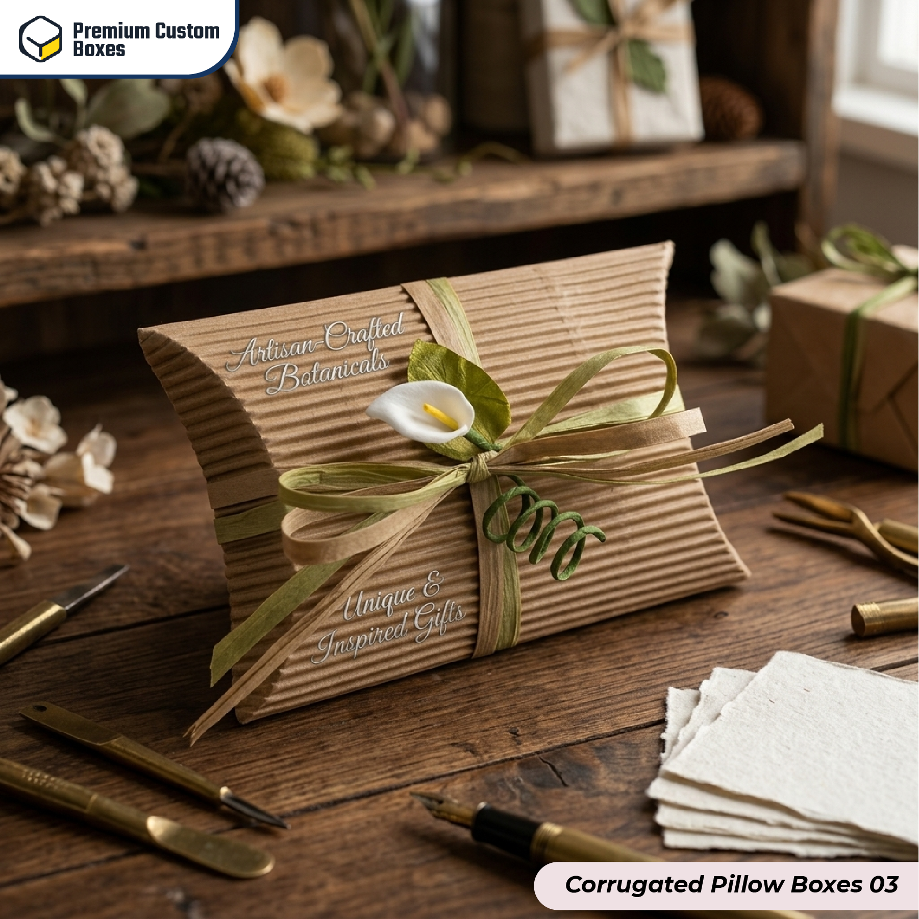 Custom Corrugated Pillow Boxes