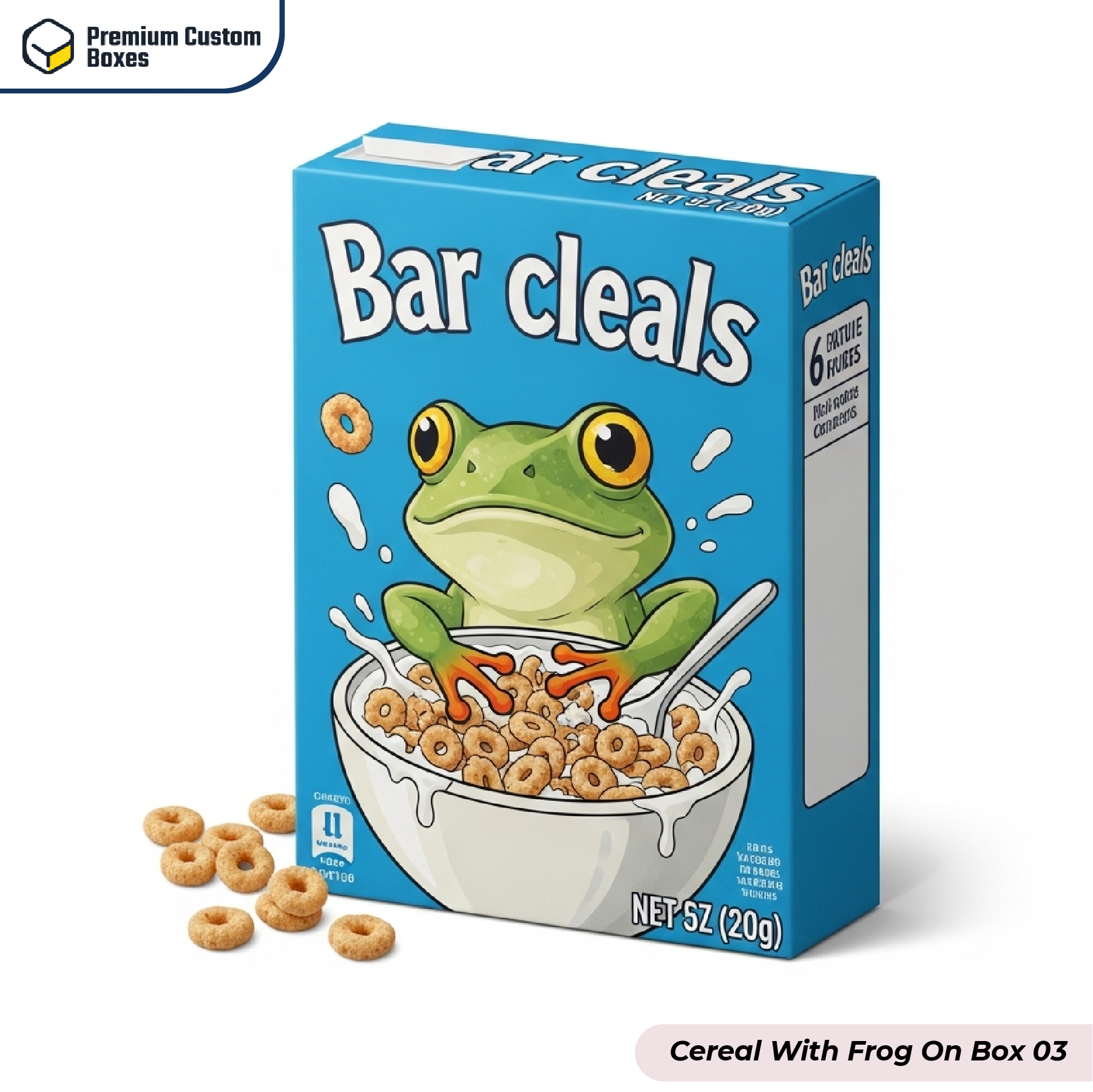 Custom Cereal With Frog On Box