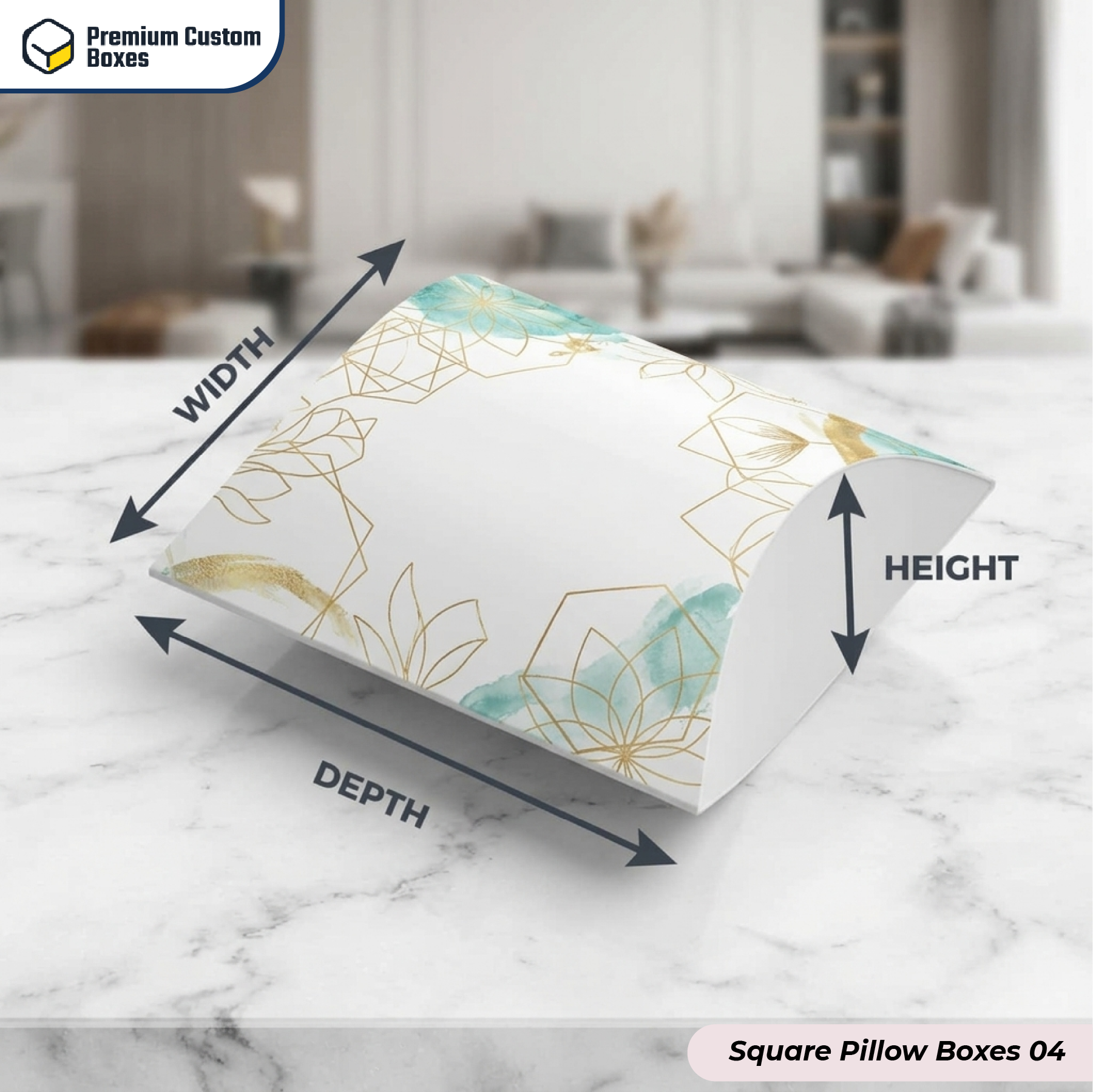 Custom Square Pillow Boxes