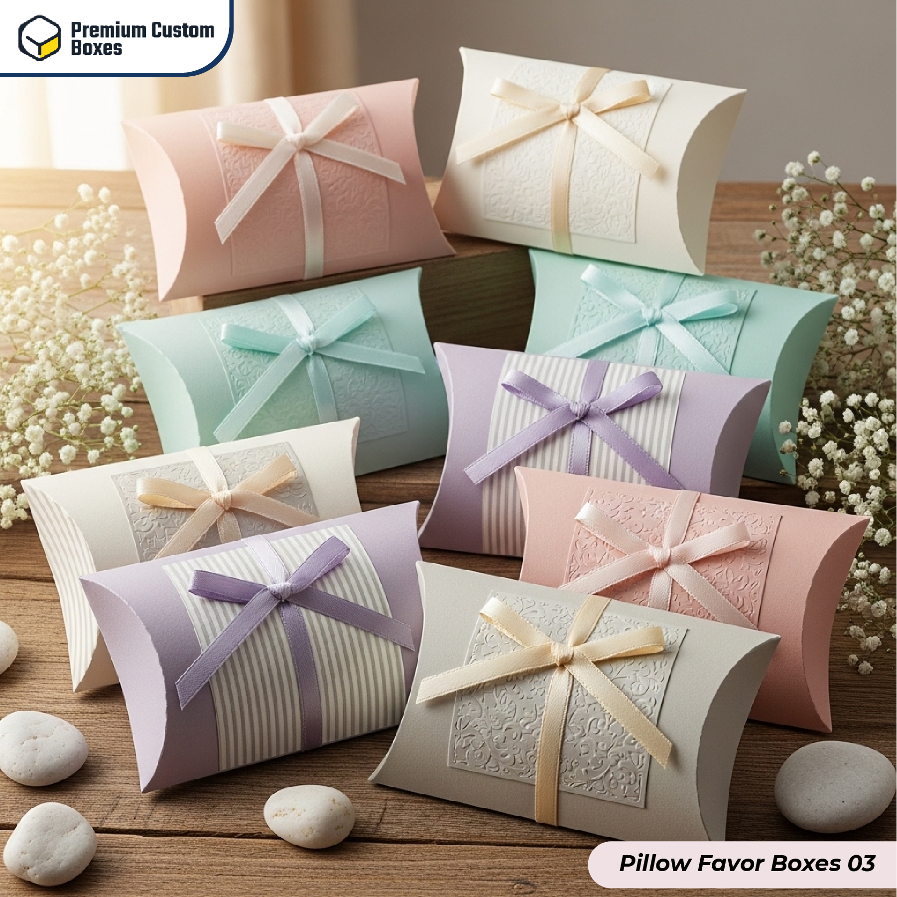Custom Pillow Favor Boxes