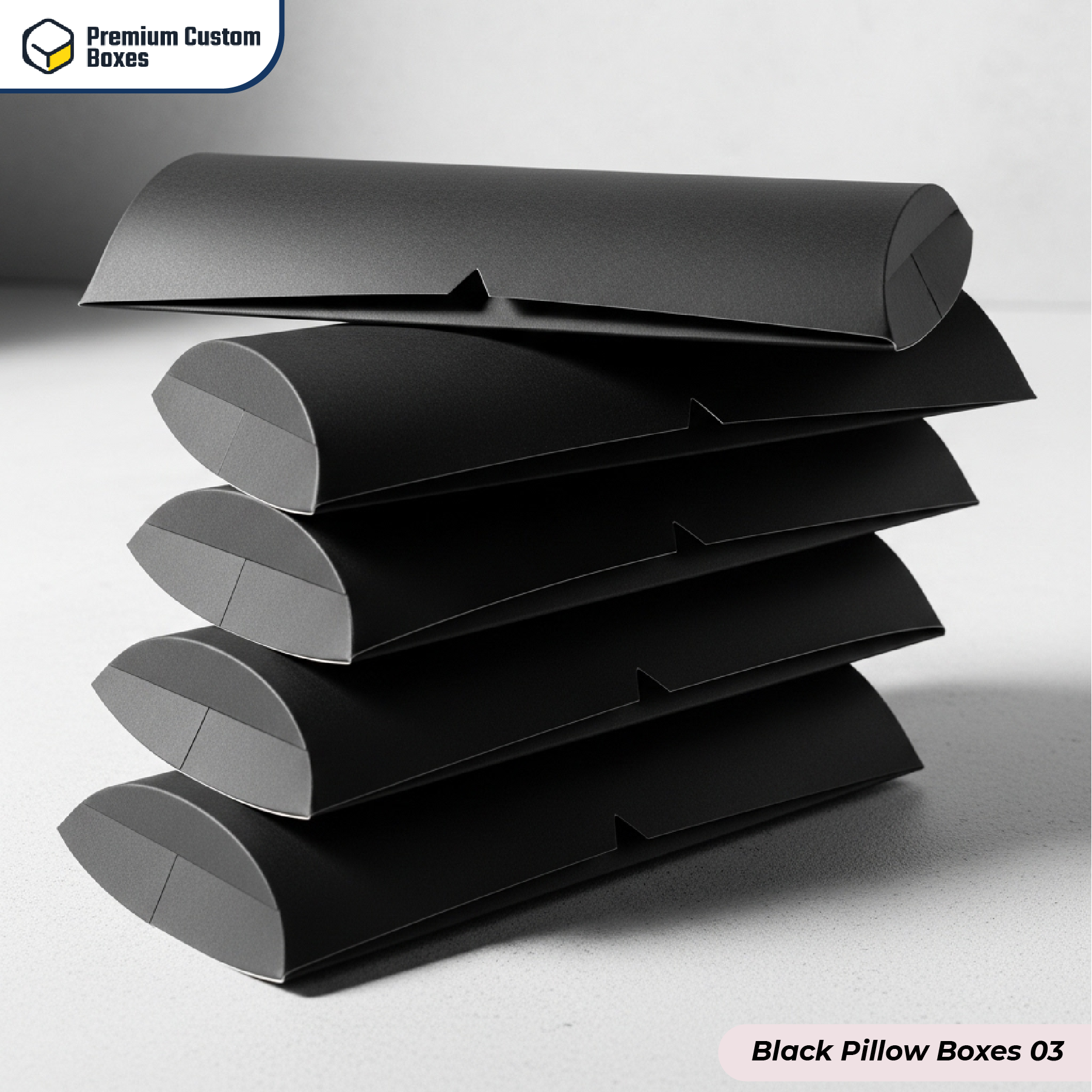 Custom Black Pillow Boxes