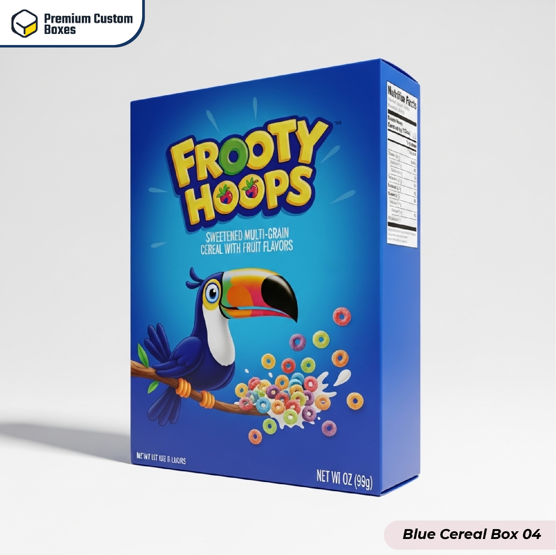 Custom Blue Cereal Boxes