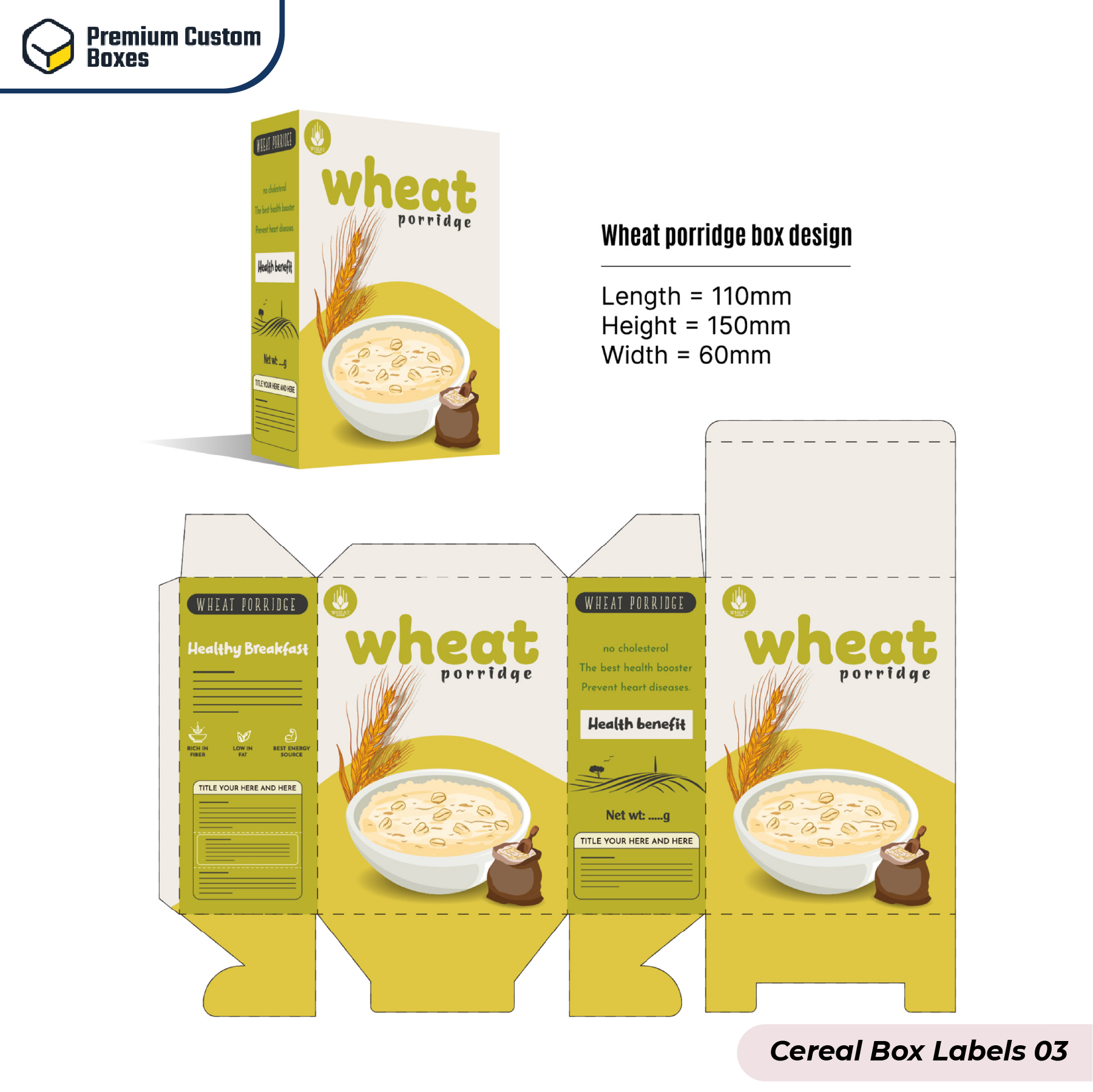 Custom Cereal Box Labels