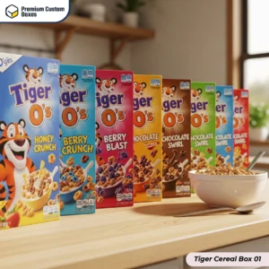 Tiger Cereal Boxes With Logo