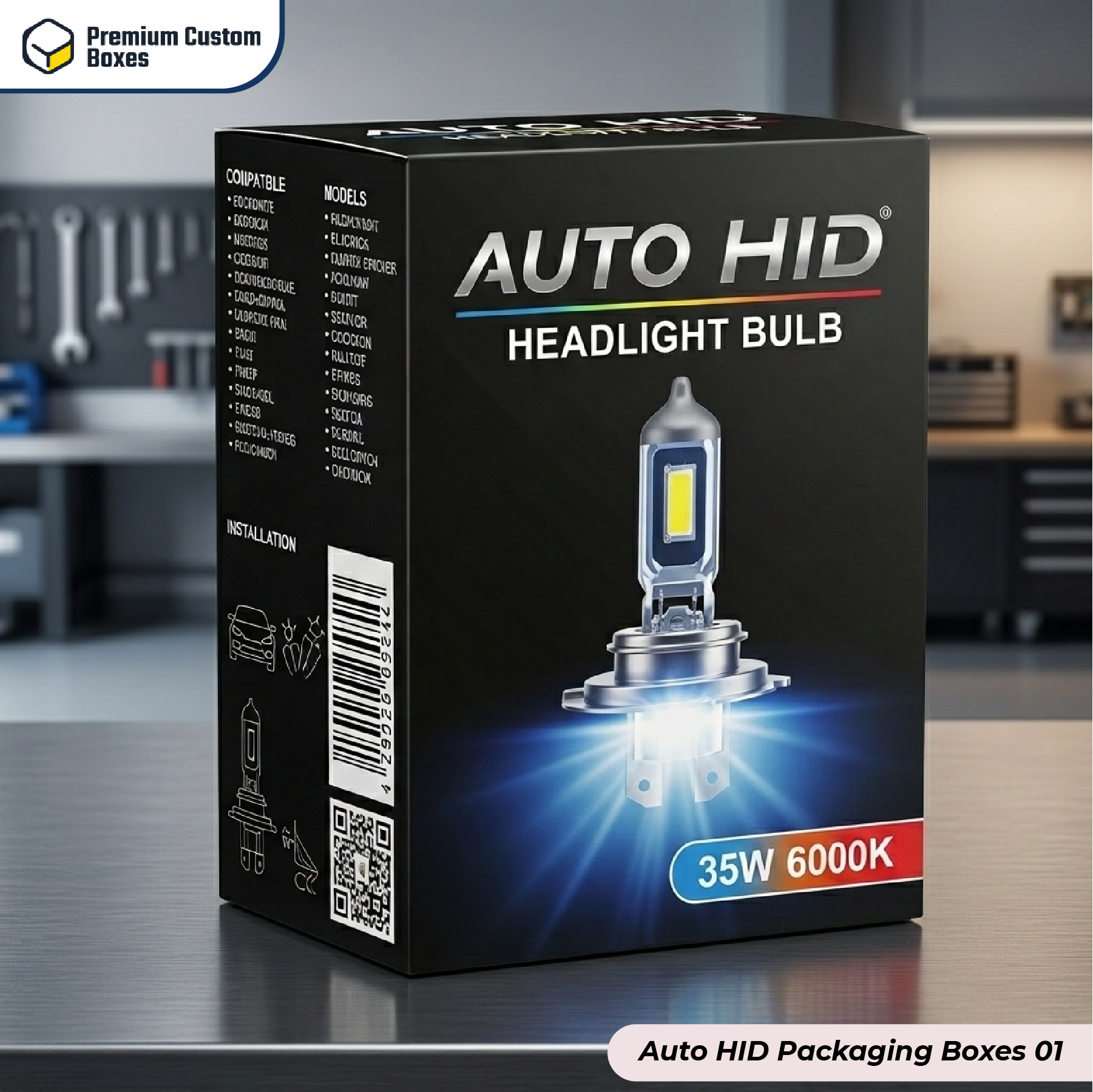 Custom Auto HID Packaging Boxes