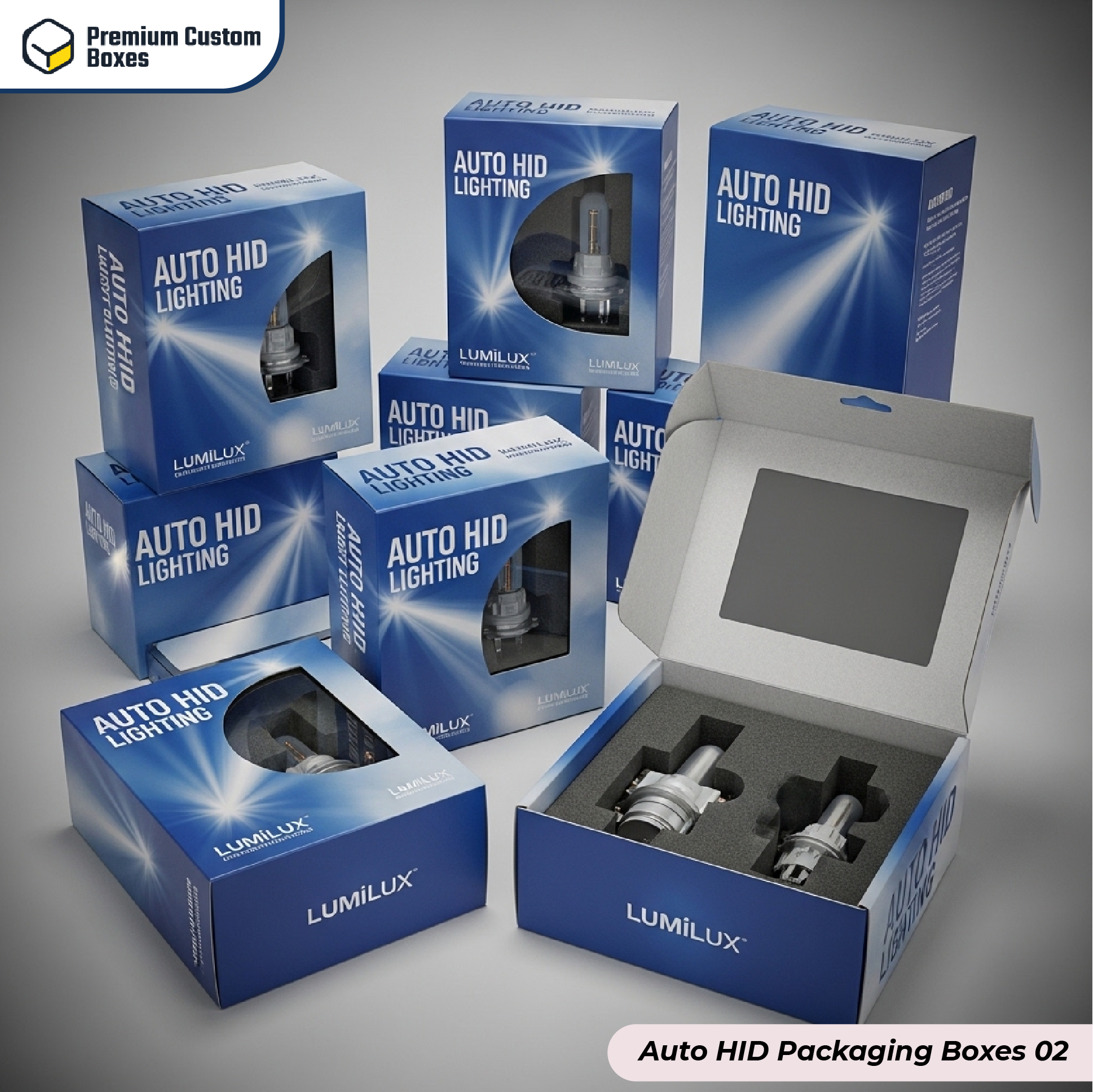 Custom Auto HID Packaging Boxes