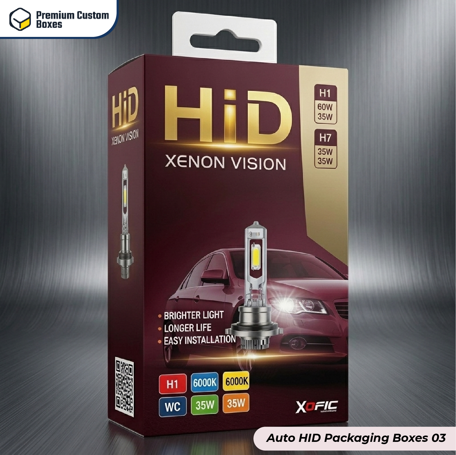 Custom Auto HID Packaging Boxes