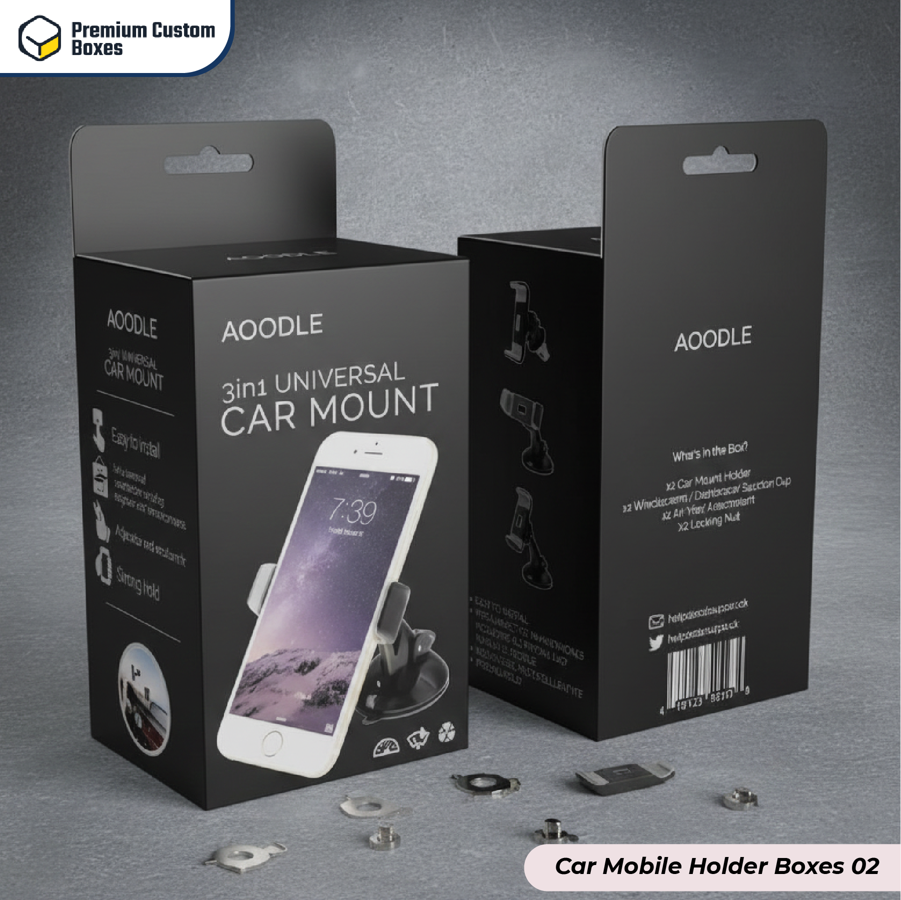 Custom Car Mobile Holder Boxes