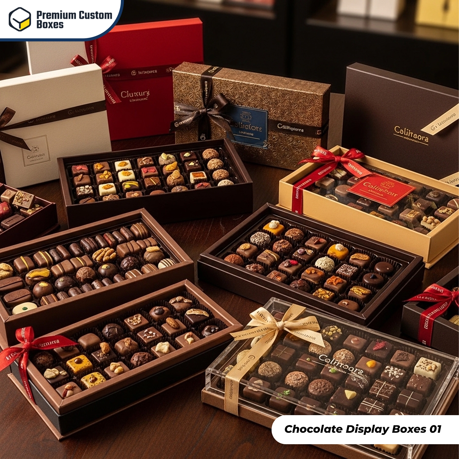 Custom Chocolate Display Boxes