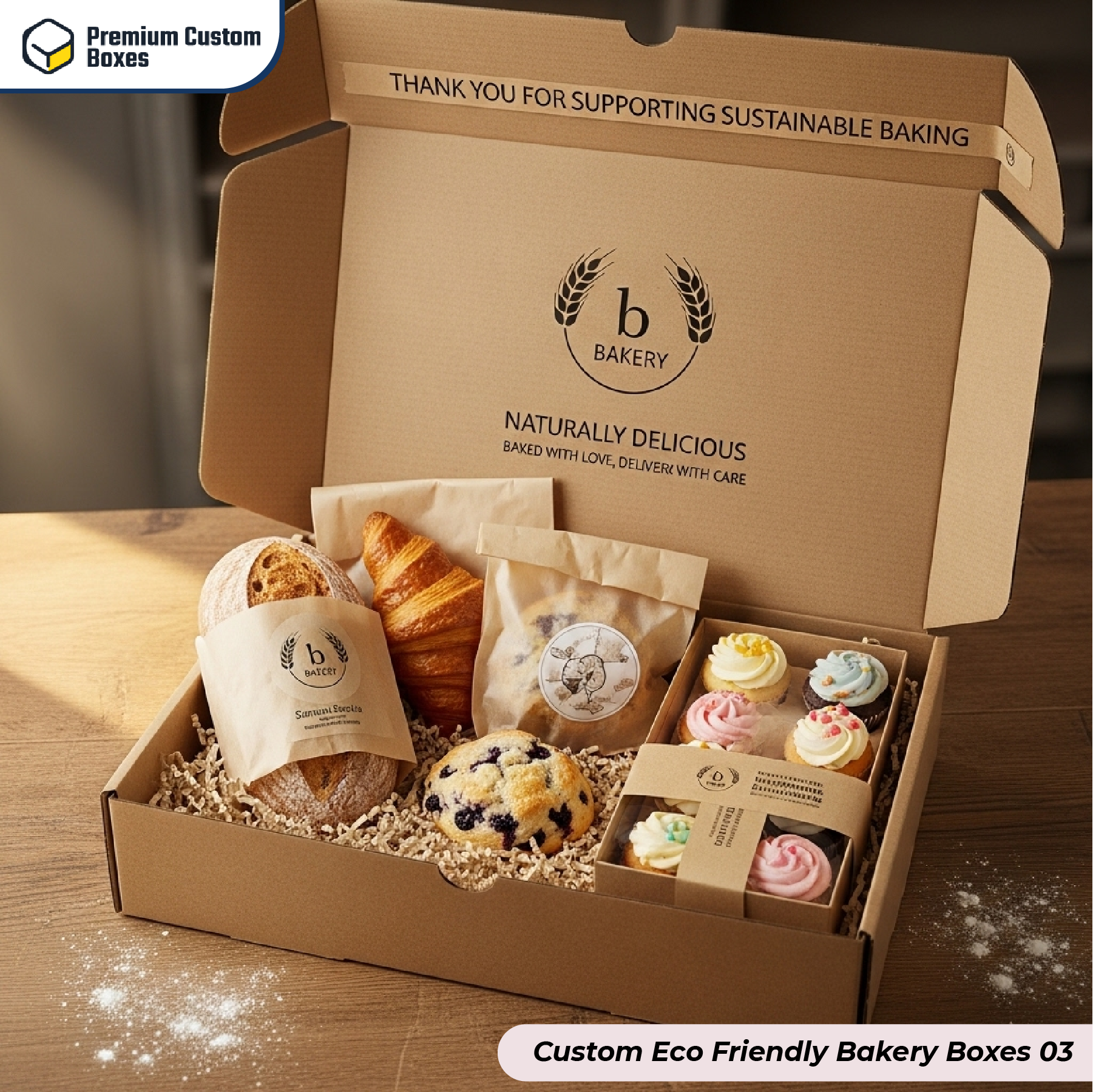 Custom Eco Friendly Bakery Boxes