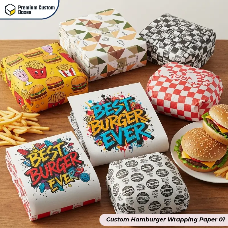Custom Hamburger Wrapping Paper