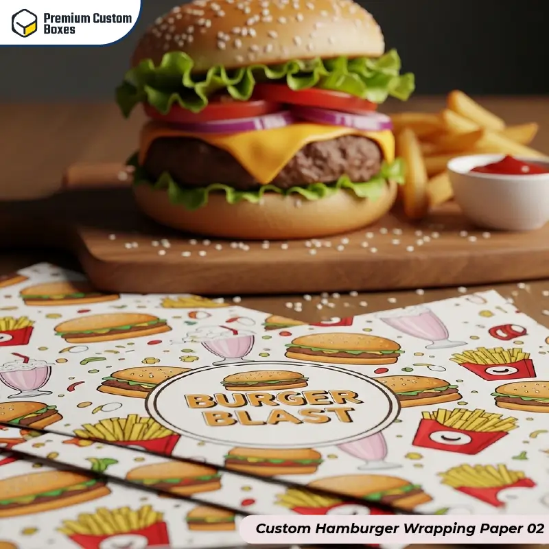 Custom Hamburger Wrapping Paper