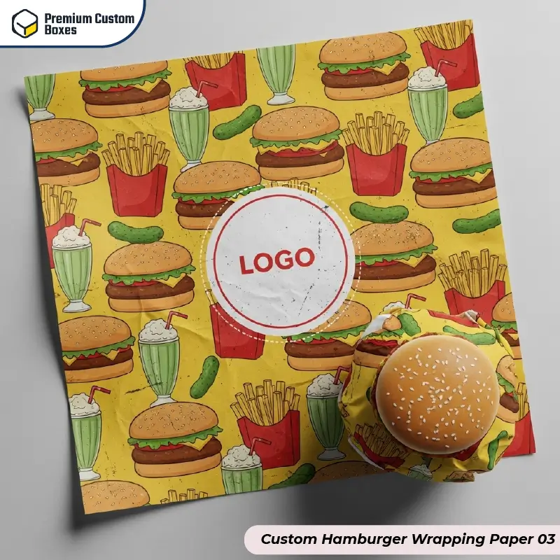 Custom Hamburger Wrapping Paper