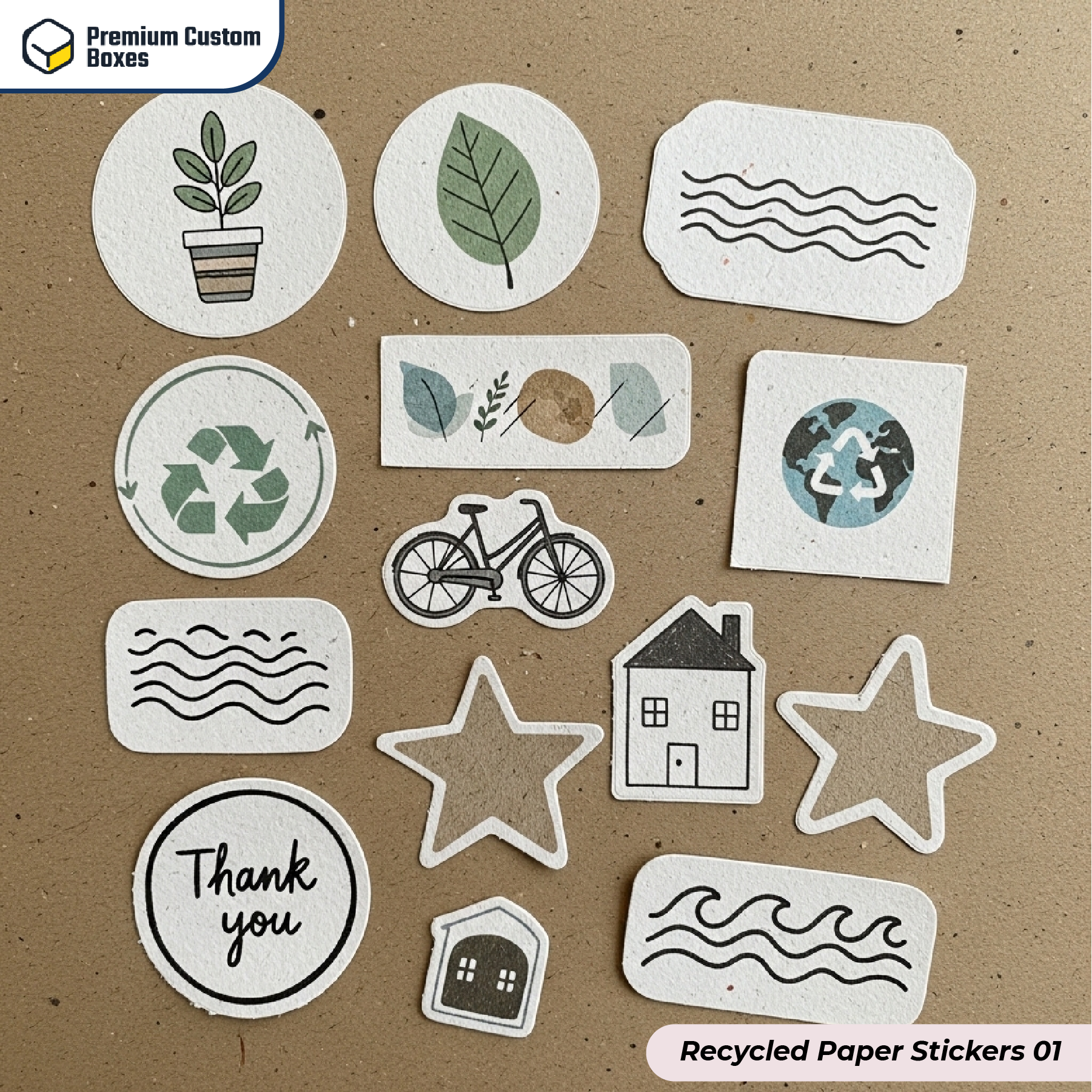 Custom Recycled Paper Stickers
