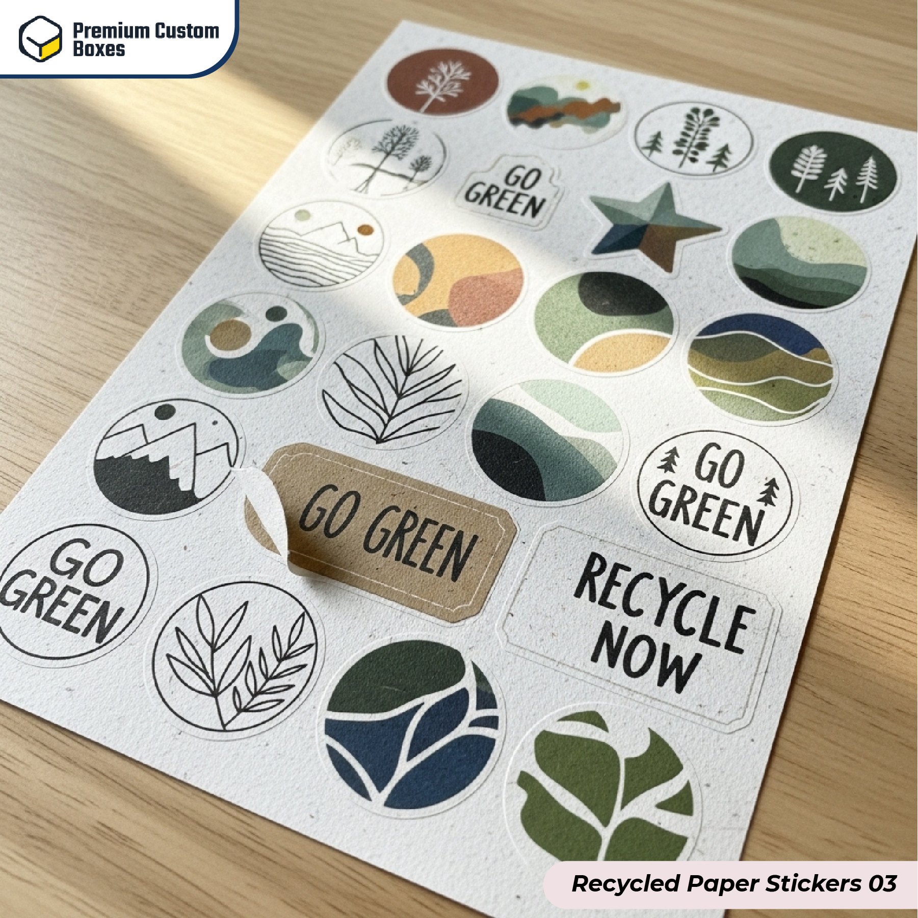 Custom Recycled Paper Stickers
