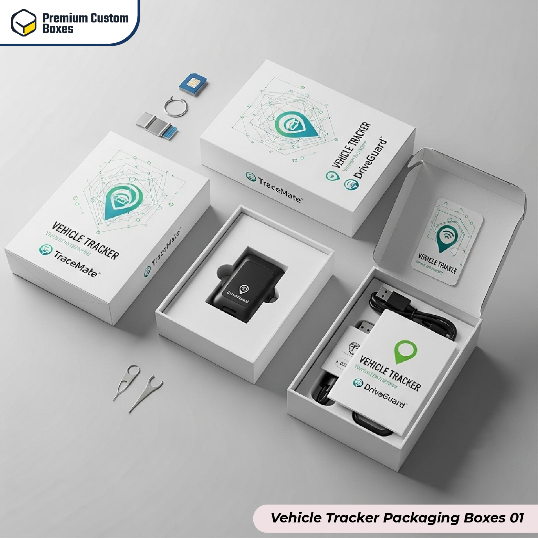 Custom Vehicle Tracker Packaging Boxes