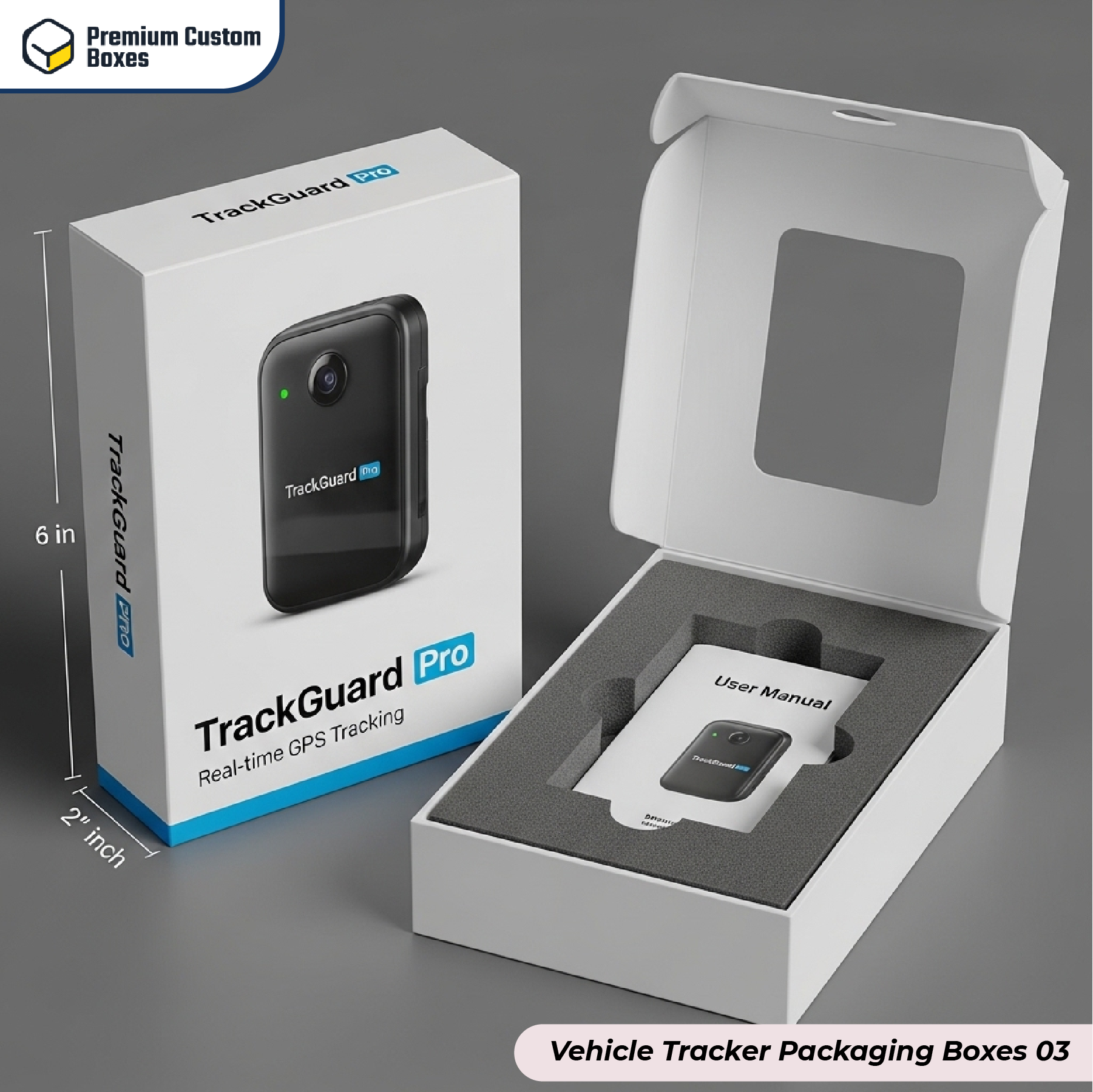 Custom Vehicle Tracker Packaging Boxes