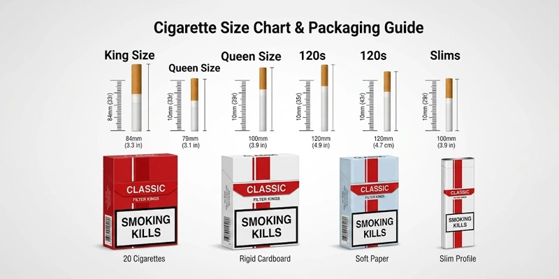 Cigarette Size Chart And Packaging