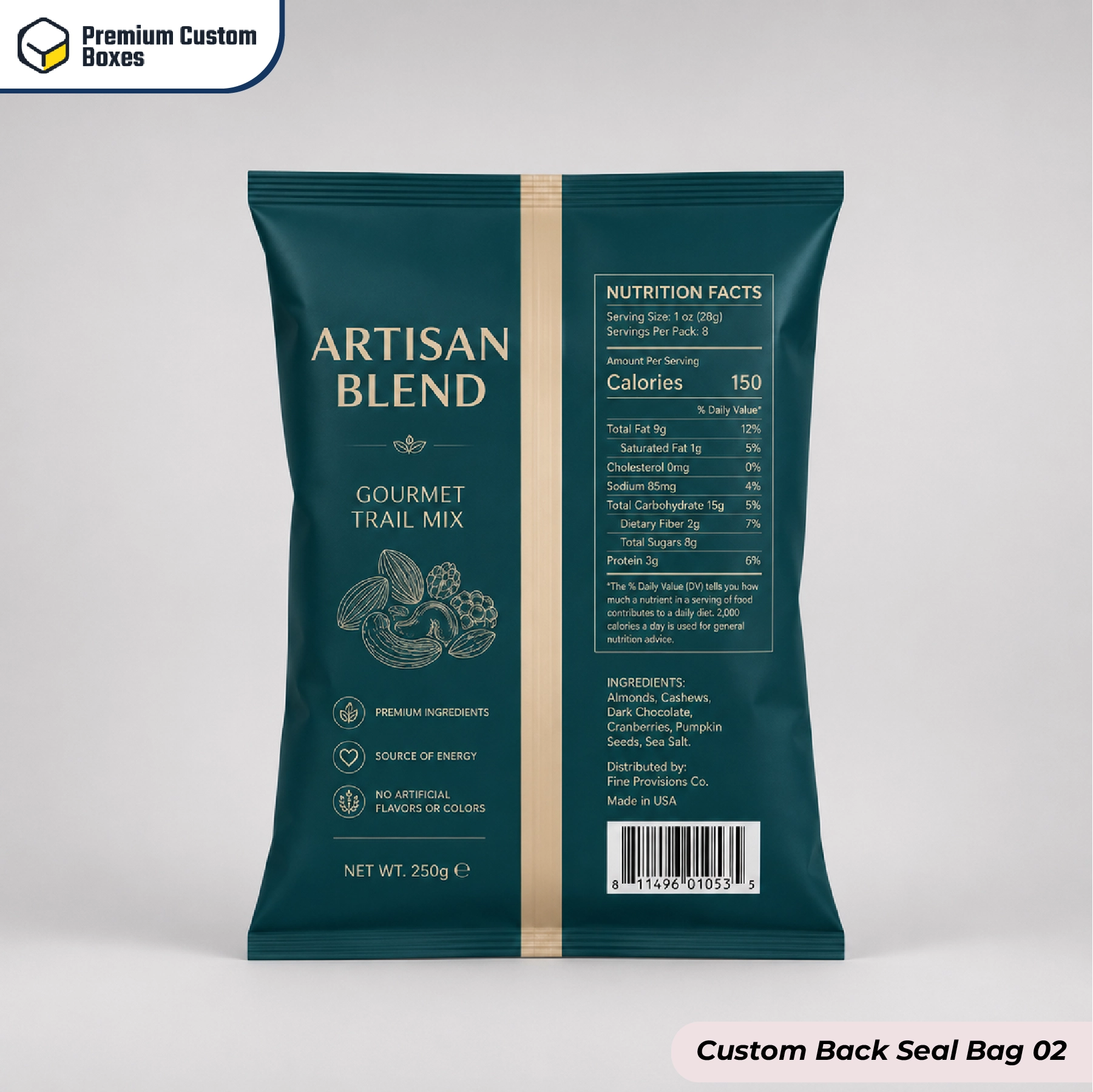 Custom Back Seal Bags